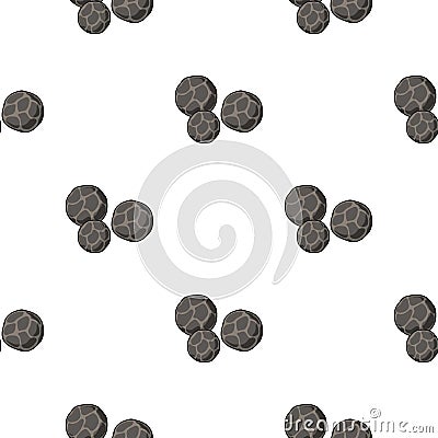 Black pepper icon in cartoon style isolated on white background. Vector Illustration