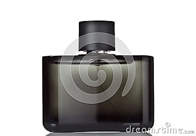 Black perfume bottle Stock Photo