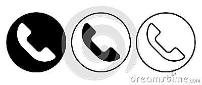 isolate Black Phone vector Icon set, Isolate Call button, Smart phone, Contact symbol, graphic elements, Mobile phone sign, Modern Vector Illustration