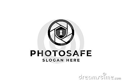 black photo safe logo Vector Illustration