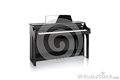 Black piano Stock Photo