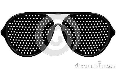 Black Pinhole glasses Vector Illustration