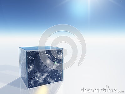 Black planet in space Stock Photo