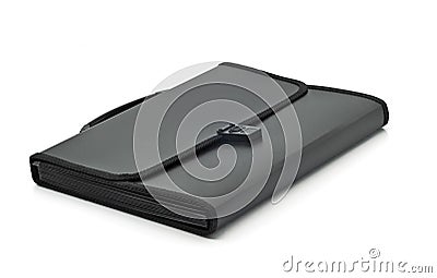 Black plastic folder for documents Stock Photo