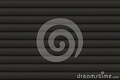 Black plastic, metal or wooden seamless siding texture Vector Illustration