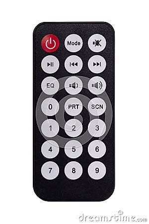 Black plastic remote control Stock Photo