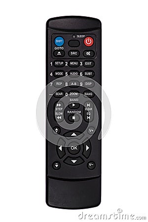 Black plastic remote control Stock Photo