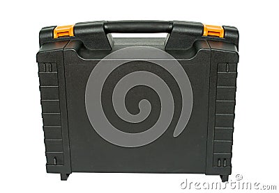 Black plastic toolbox Stock Photo