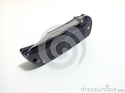 Black Pocketknife - Closed Stock Photo