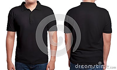 Black Polo Shirt Design Template Stock Photo