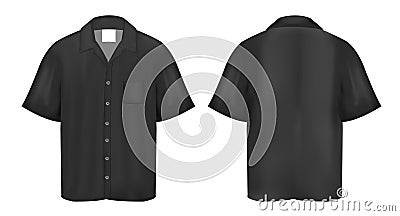 Black Polo shirt Vector Illustration