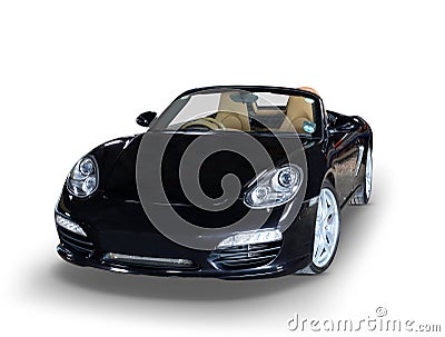 Black Porsche sports car Editorial Stock Photo