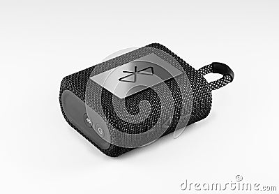 Black portable bluetooth Speaker Editorial Stock Photo