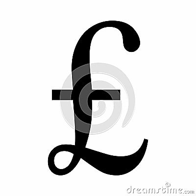 Black pound symbol Stock Photo