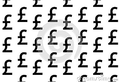 Black pound on white background Vector Illustration