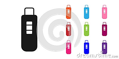 Black Pregnancy test icon isolated on white background. Set icons colorful. Vector Stock Photo