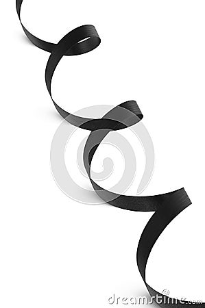 Black present ribbon loops Stock Photo