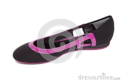 Black - purple women shoe Stock Photo