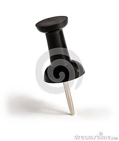 Black push-pin Stock Photo