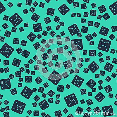 Black Railway map icon isolated seamless pattern on green background. Vector Vector Illustration
