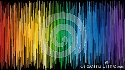 Exclusive. Abstraction. Rainbow colors on a black background. Vector. Stock Photo