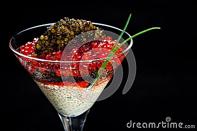 Black and red caviar Stock Photo