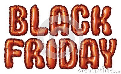 Black and red foil balloons Black Friday concept Stock Photo