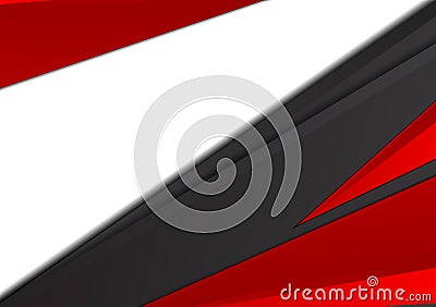 Black and red geometric abstract vector background with copy space Vector Illustration