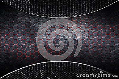 Black and red metal background and texture Cartoon Illustration