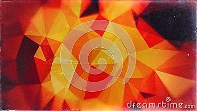 Black Red and Orange Grunge Polygon Pattern Background Stock Photo