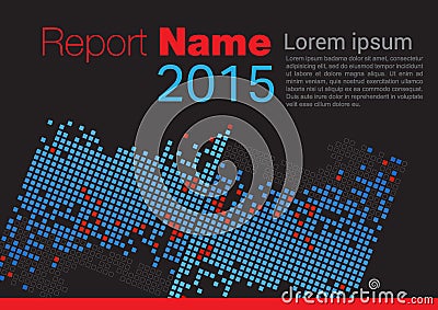 Black Report cover 2015 Vector Illustration