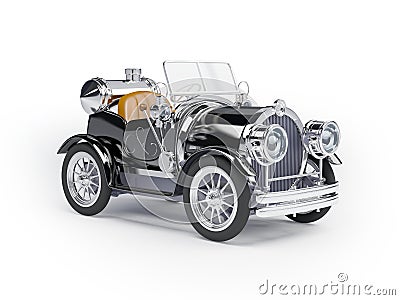 1910 black retro car Stock Photo