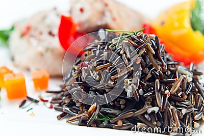 Black rice Stock Photo