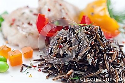 Black rice Stock Photo