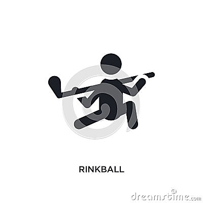 black rinkball isolated vector icon. simple element illustration from sport concept vector icons. rinkball editable logo symbol Vector Illustration