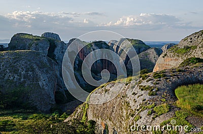 Black Rocks at Pungo Andongo or Pedras Negras in Angola Stock Photo