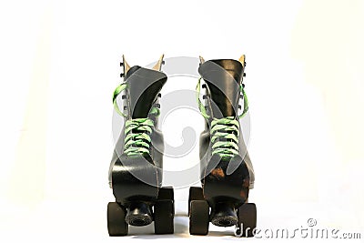 Black rollerskates Stock Photo