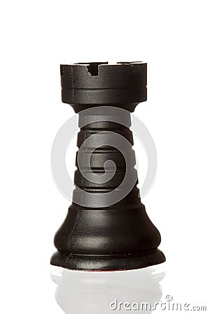 Black rook chess Stock Photo