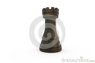 Black rook chess piece Stock Photo