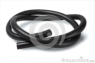 Black Rubber Hose Stock Photo