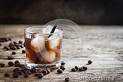 Black Russian Cocktail Stock Photo