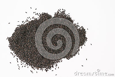 Black Sabja seeds Basil seeds Stock Photo