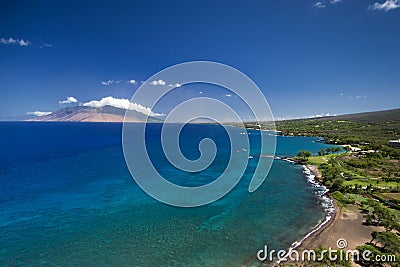 Black Sand Beach and south Maui coastline, Hawaii, USA Stock Photo