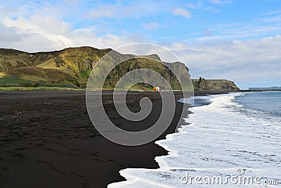 Black sand beach at Vik Stock Photo