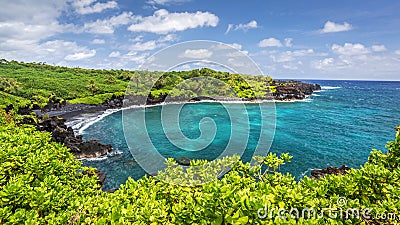 Black Sand Beach Stock Photo