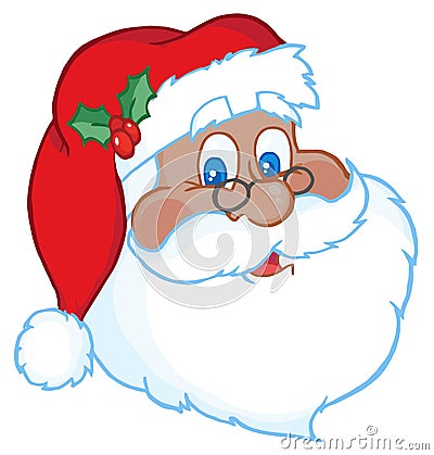 Black santa face Vector Illustration