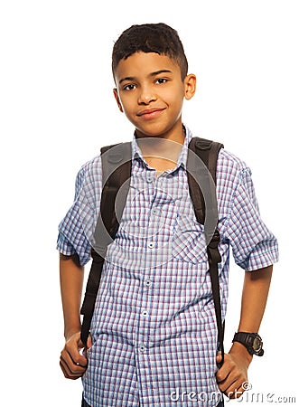 Black schoolboy Stock Photo