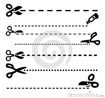 Black scissors Vector Illustration