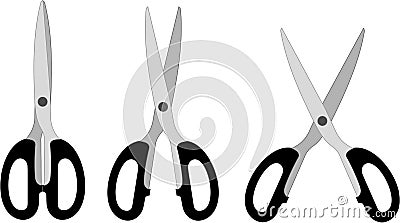 Black Scissors Vector Illustration