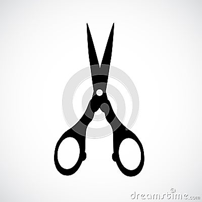 black scissors on white background Vector Illustration